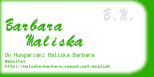 barbara maliska business card